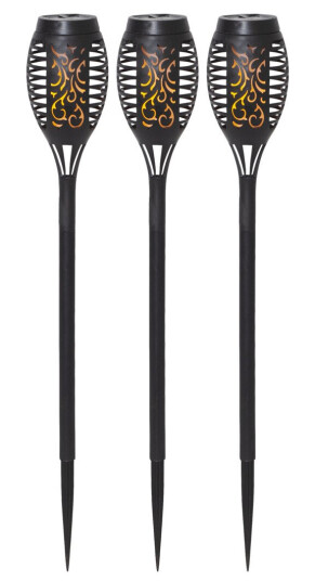 Star Trading Solcelle-sokkellampe 3-p Flame Mini