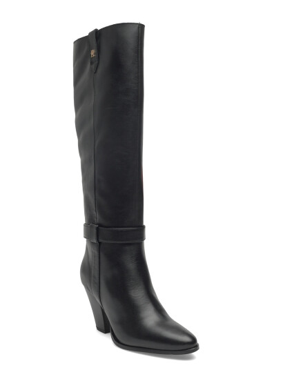 Tommy Hilfiger Th T-Strap Lthr Pointy Long Boot - Black - 41 Tommy Hilfiger Th T-Strap Lthr Pointy Long Boot - Black - 41