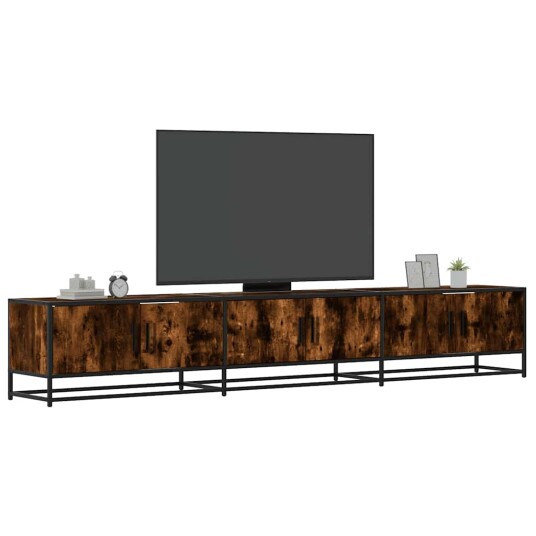 TV-benk røkt eik 240x35x41 cm konstruert tre 8721102923036 TV-benk røkt eik 240x35x41 cm konstruert tre 8721102923036