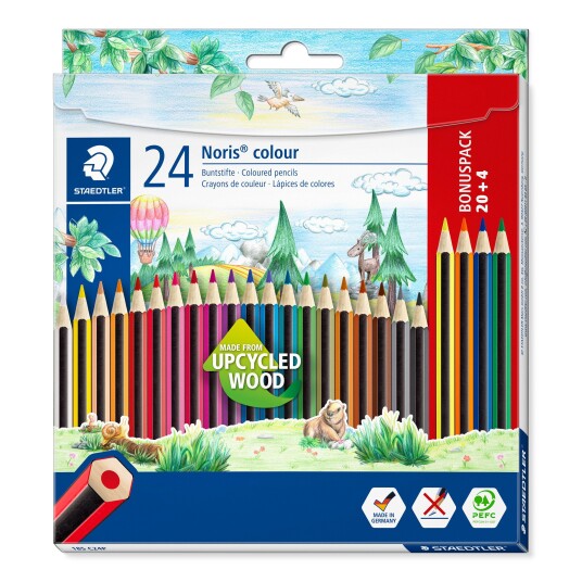 Staedtler Noris Colour Fargeblyanter Sekskantet 24 Fargeblyanter