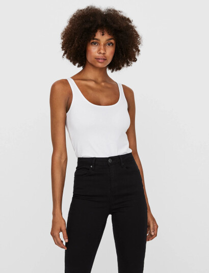 Vero Moda Vmmaxi My Soft Long Tank Top Noos - White - XL