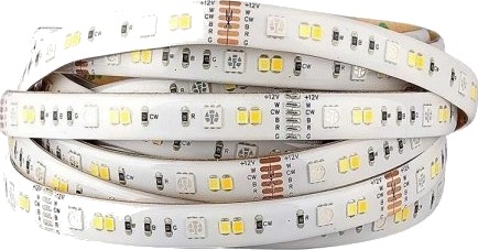 V Tac 15W/M Led List Rgb+3In1 Ip65 5 Meter Med Fjernkontroll Kontroller Og Strømforsyning