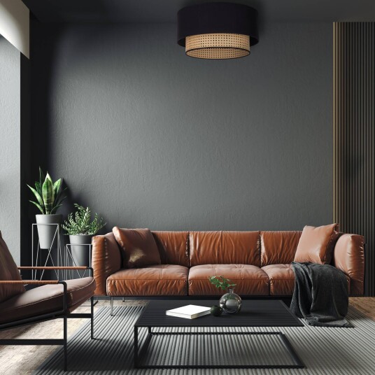 Duolla Taklampe Big Boho rotting svart/beige