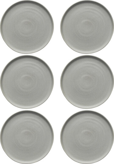 Scandi Living Sandsbro tallerken lysegrå Ø20 cm 6 pk