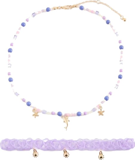 Mango Combined Necklace Pack Purple ONE SIZE