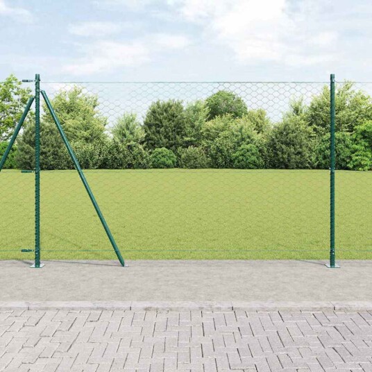  Gjerde med innlegg. grønn 1.4 x 50 m PVC belagt stål