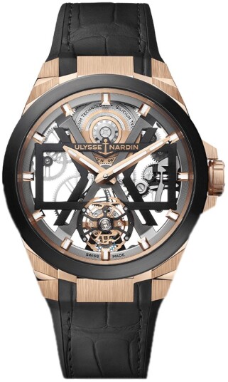 Ulysse Nardin Herreklokke 1725 400 02 Blast Skjelettkuttet/Gummi Ø45