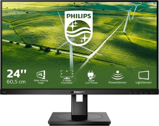 Philips 242B1G 24" Full HD LED Skjerm med IPS Panel - Sort Philips 242B1G 24" Full HD LED Skjerm med IPS Panel - Sort