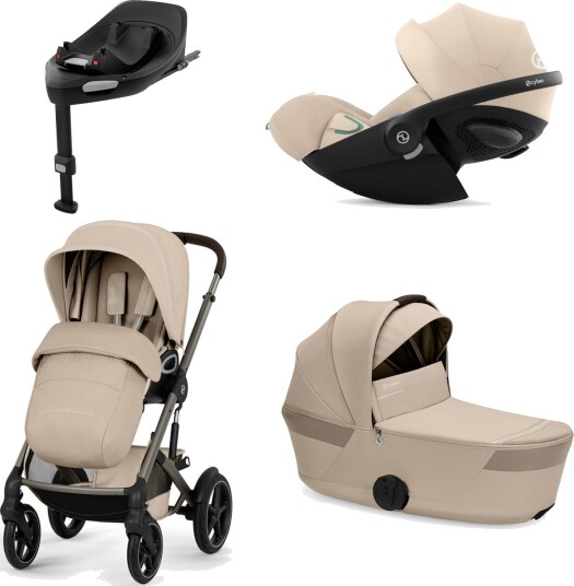 Cybex Talos S Lux Almond Beige Fold Cot Inkl. Cloud G3 Almond Beige + Base