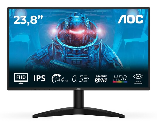 AOC 24B36X 23,8" Gaming Monitor FHD 1920x1080 144Hz IPS HDR10 Svart AOC 24B36X 23,8" Gaming Monitor FHD 1920x1080 144Hz IPS HDR10 Svart