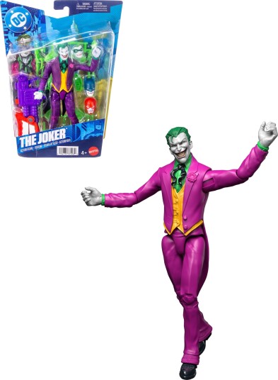 DC Comics The Joker Actionfigur 16 cm med 22 artikulasjoner og tilbehør i lilla DC Comics The Joker Actionfigur 16 cm med 22 artikulasjoner og tilbehør i lilla