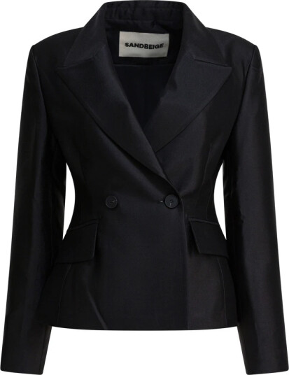 Sandbeige Dame Jakker Svart M,