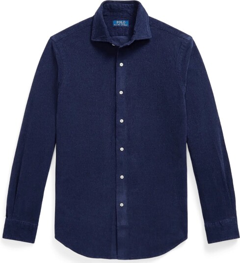 Polo Ralph Lauren Custom Fit Stretch Corduroy Shirt   SPRING NAVY HEATH   S