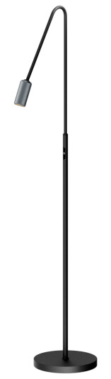 Decor F1 gulvlampe 7W 3000 Kelvin Dimbar Svart / Aluminium Decor F1 gulvlampe 7W 3000 Kelvin Dimbar Svart / Aluminium