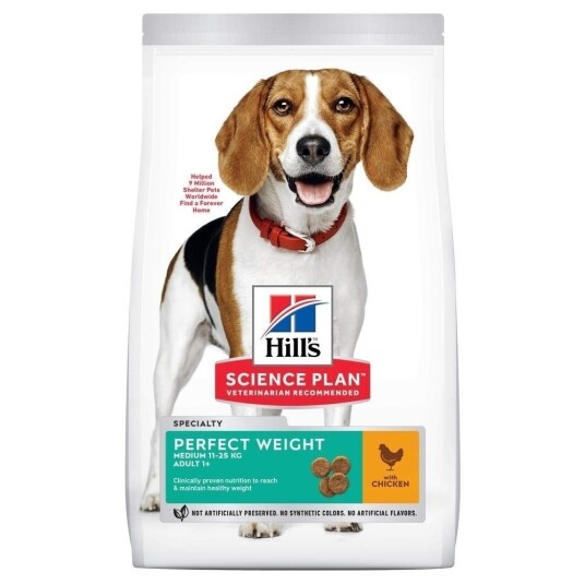 Hill's Science Plan Hundefôr Voksen Medium Kylling 2 kg Perfekt Vekt Hill's Science Plan Hundefôr Voksen Medium Kylling 2 kg Perfekt Vekt