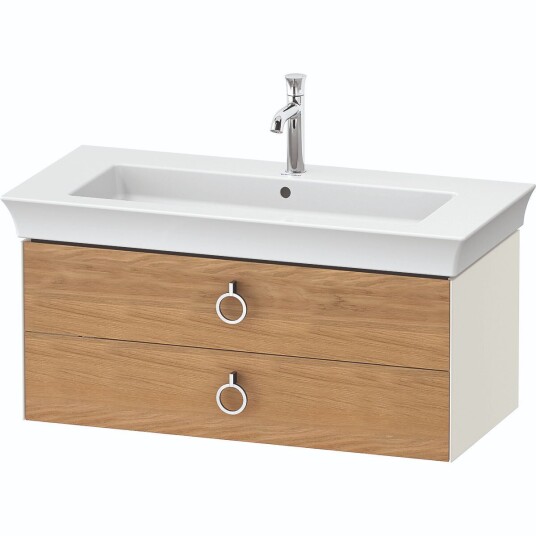 Duravit White Tulip Servantskap 2 skuf. 98,4x45,8x41 cm Eik/Nordisk Hvit Høygl.