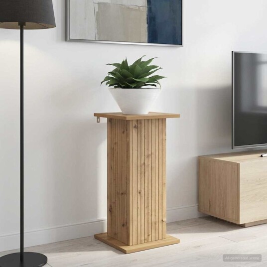 vidaXL Planteholder 2 stk. Artisan eik 30,5 x 30 x 60,5 cm