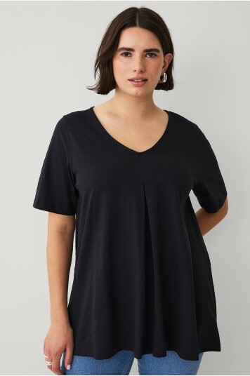 Ellos Plus collection   Tunika med v hals   Svart