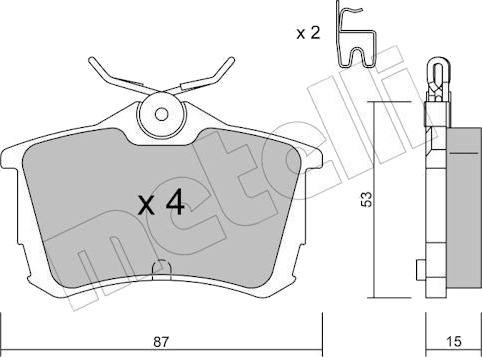 METELLI 22 0465 0 Bremseklosser