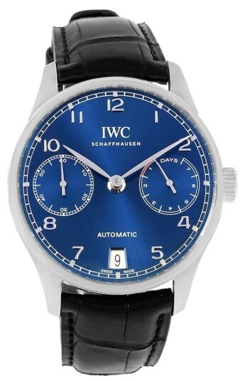 IWC Herreklokke IW500710 Portuguese Blå/Lær Ø42.3 mm