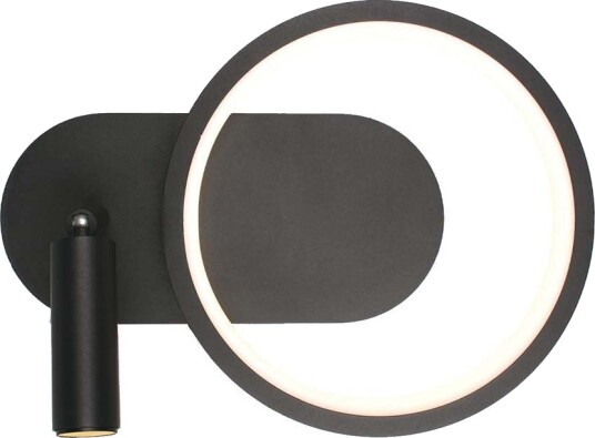 V Tac 14W Designer LED vegglampe Sort 1500lm 25x10x18 cm inkl. lyskilde Kulør : Varm