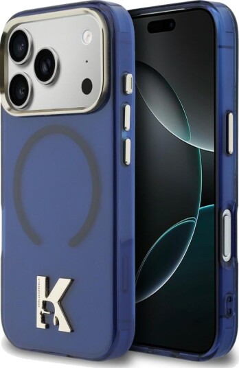 Karl Lagerfeld Mobildeksel iML K Head Logo MagSafe til iPhone 17 Pro - Blå