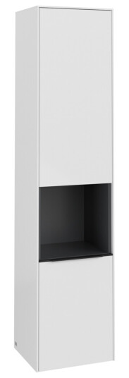 VILLEROY & BOCH SUBWAY 3.0 HØYSKAP 40X171 VENSTRE 2 DØRER & HYLLE BRILLIANT WHITE HÅNDTAK I VOLCANO BLACK VILLEROY & BOCH SUBWAY 3.0 HØYSKAP 40X171 VENSTRE 2 DØRER & HYLLE BRILLIANT WHITE HÅNDTAK I VOLCANO BLACK