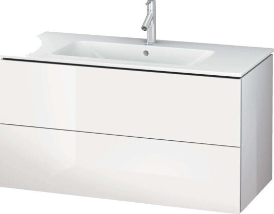 Duravit L-Cube Servantskap m/2 skuffer 1020x550x481 mm Hvit Høyglans