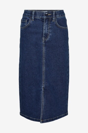 Vero Moda Girl Denim skjørt vmHeather Calf Denim Skirt Girl Blå