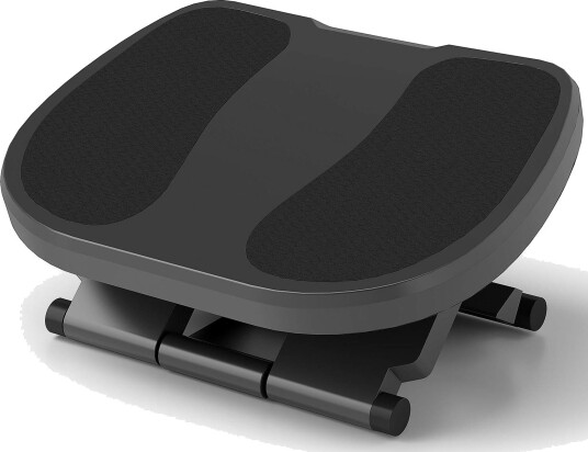 Fotstøtte skrivebord 3 nivåer høydejusterbar fotskammel ergonomisk fotstøtte for hjemmekontor kontor grå