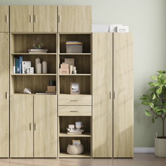 Smalt oppbevaringsskap sonoma eik 50x42,5x225 cm konstruert tre