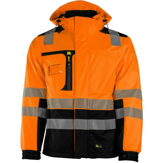 3x Workwear Jakke Tor Softshell Ora Sort Xl Fluoriserende Kl3 M/membran Uforet