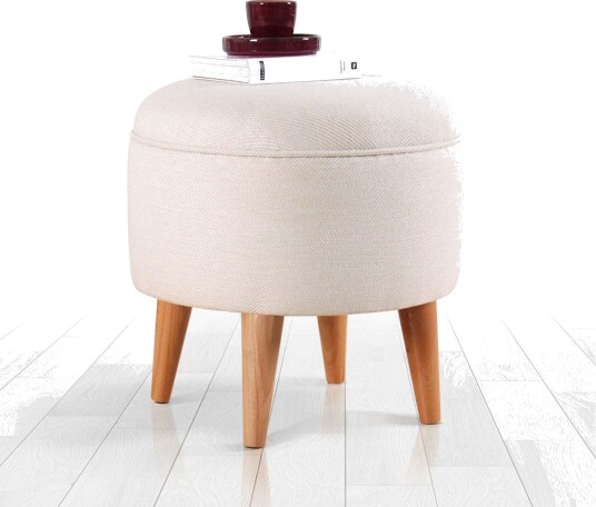 Anaro Sittepuff Rund Beige