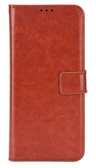 INCOVER Asus Zenfone 10 / 9 Skinn Flipdeksel med Lommebok - Brun