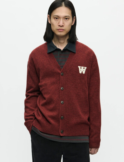WOOD WOOD Wwtay Cardigan 25081 - Burgundy - S WOOD WOOD Wwtay Cardigan 25081 - Burgundy - S