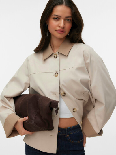 Vero Moda Chelsea Poppy Short Jacket Beige S