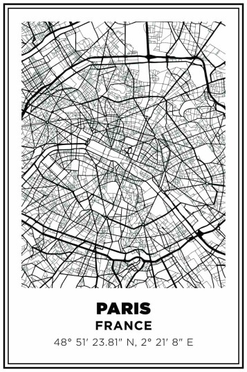 Paris Kart Plakat Paris Kart Plakat