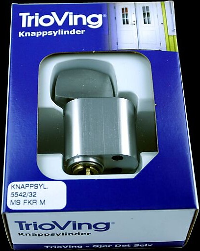 Assa Abloy Sylinderknapp TV5542/32 Messing Forkrommet Assa Abloy Sylinderknapp TV5542/32 Messing Forkrommet
