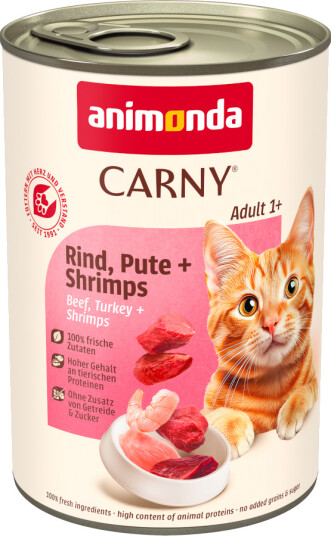 Animonda Carny Våtfôr Adult & Reker Kalkun Okse 6 X 400 G