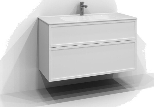Svedbergs Poem Ramme Servantskap D45 med 2 Skuffer Hvit / 100cm