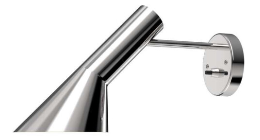 Louis Poulsen AJ Vegglampe Hardwired SW Polished Steel