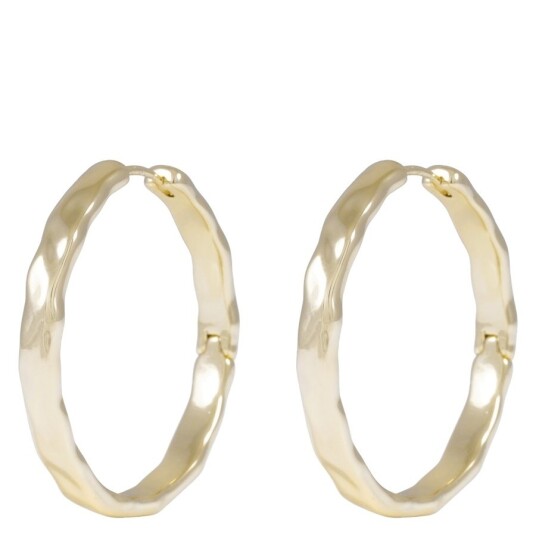 Snö Of Sweden Domino Hoop Earring Gold 30mm Snö Of Sweden Domino Hoop Earring Gold 30mm