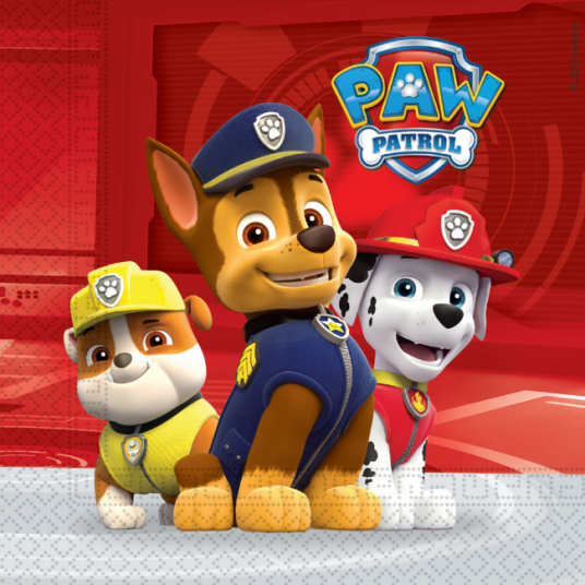 Globos Europe Servietter Paw Patrol Ready - 20-pakning Globos Europe Servietter Paw Patrol Ready - 20-pakning