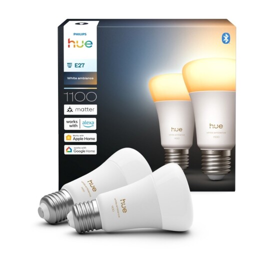 Philips Hue WA Smartpære 8.1W A60 E27 2-pakk Philips Hue WA Smartpære 8.1W A60 E27 2-pakk