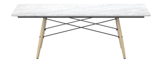 Vitra Eames Salongbord Rektangulært Hvit Marmor/honningask