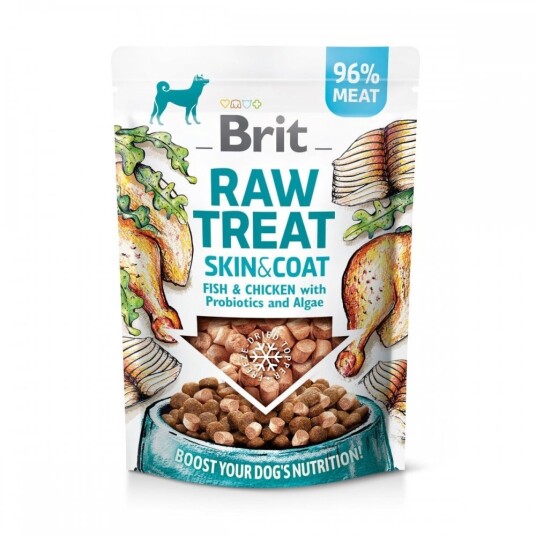 Brit Care Raw Treat Dog Skin & Coat Chicken Fish & Pork 40 G