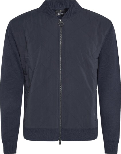 Barbour Barbour Quilted Front Knitted Zip Through NAVY XL