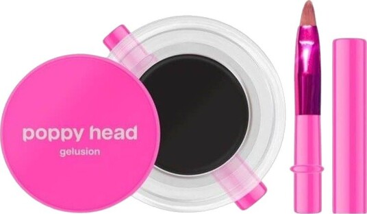 Poppy Head Gelusion gel eyeliner with brush - 01 Darkspell 5 g