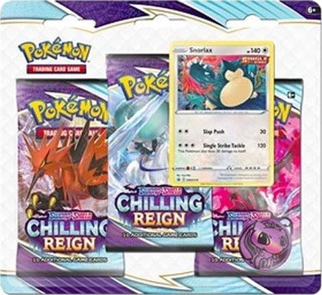 Pokemon Chilling Reign: Snorlax 3-Pack Blister
