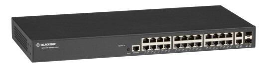 Black Box - Switch - L2+ - Styrt - 24 X 10/100/1000 + 2 X Kombo-Gigabit Sfp - Rackmonterbar Black Box - Switch - L2+ - Styrt - 24 X 10/100/1000 + 2 X Kombo-Gigabit Sfp - Rackmonterbar